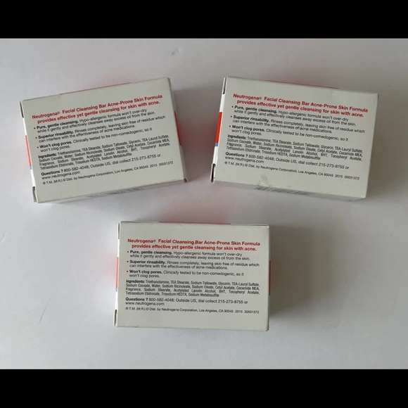 Lot of 3 Neutrogena Transparent Facial Soap Acne Prone Skin Facial Bars 3.5 oz - Picture 3 of 5